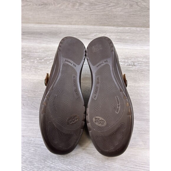 SAS Step Out Womens Brown Mary Jane Shoes 9n Flat Leather Casual Comfort - Picture 6 of 10